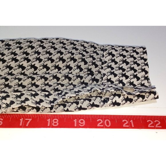 Ann Taylor Silk Blouse XS Deer Print White Black Holiday Academia Office Chic - Picture 6 of 7